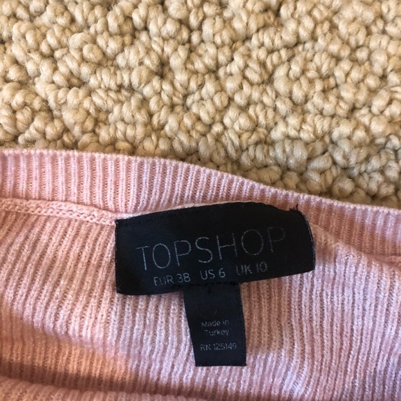cropped pink TopShop sweater - Picture 2 of 2